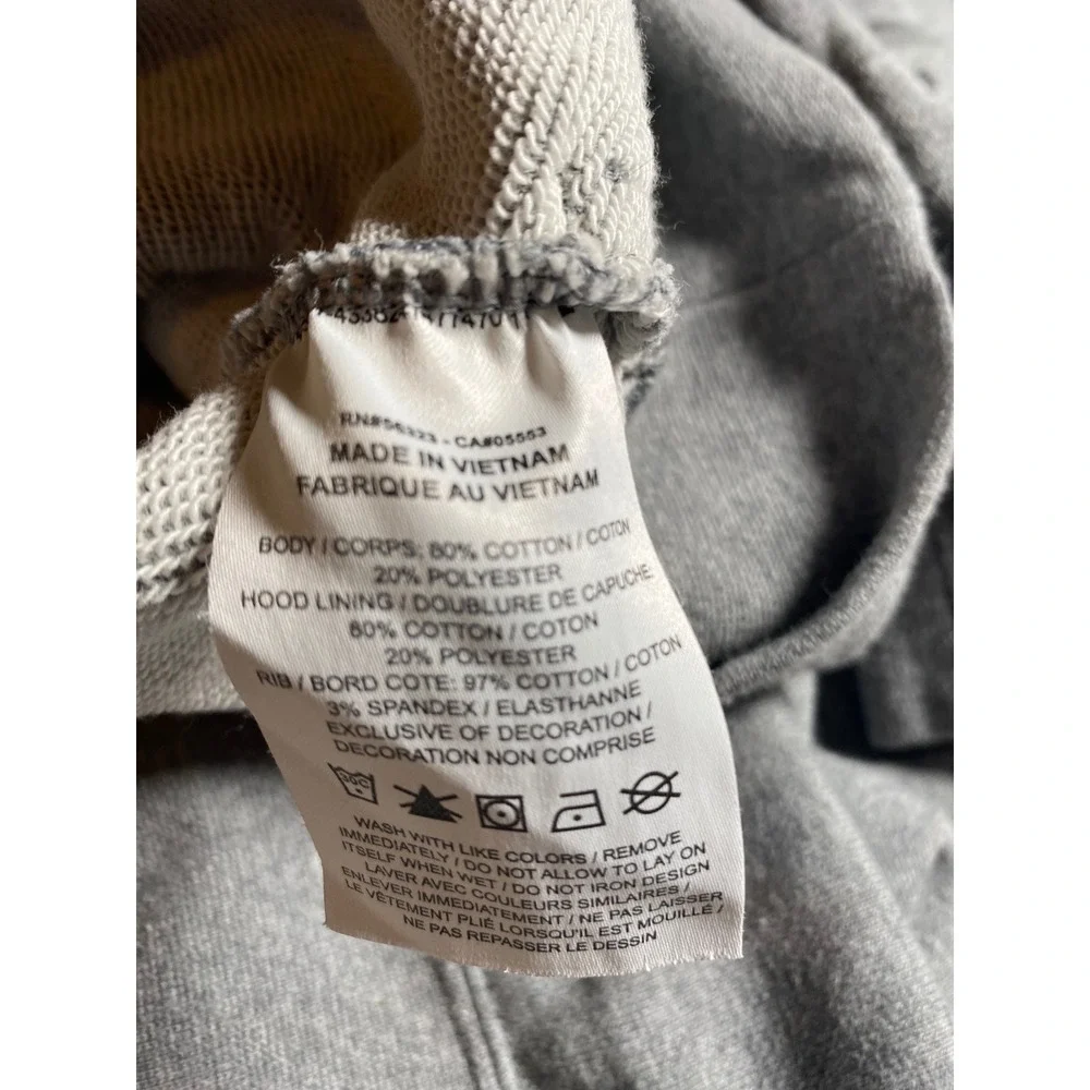 Jordan Mens Heather Grey Wrap Around Graphic Pullover Hoodie DA7186-091 XL